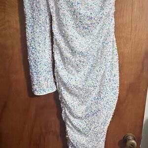 Fashion Nova White One Shoulder Dress